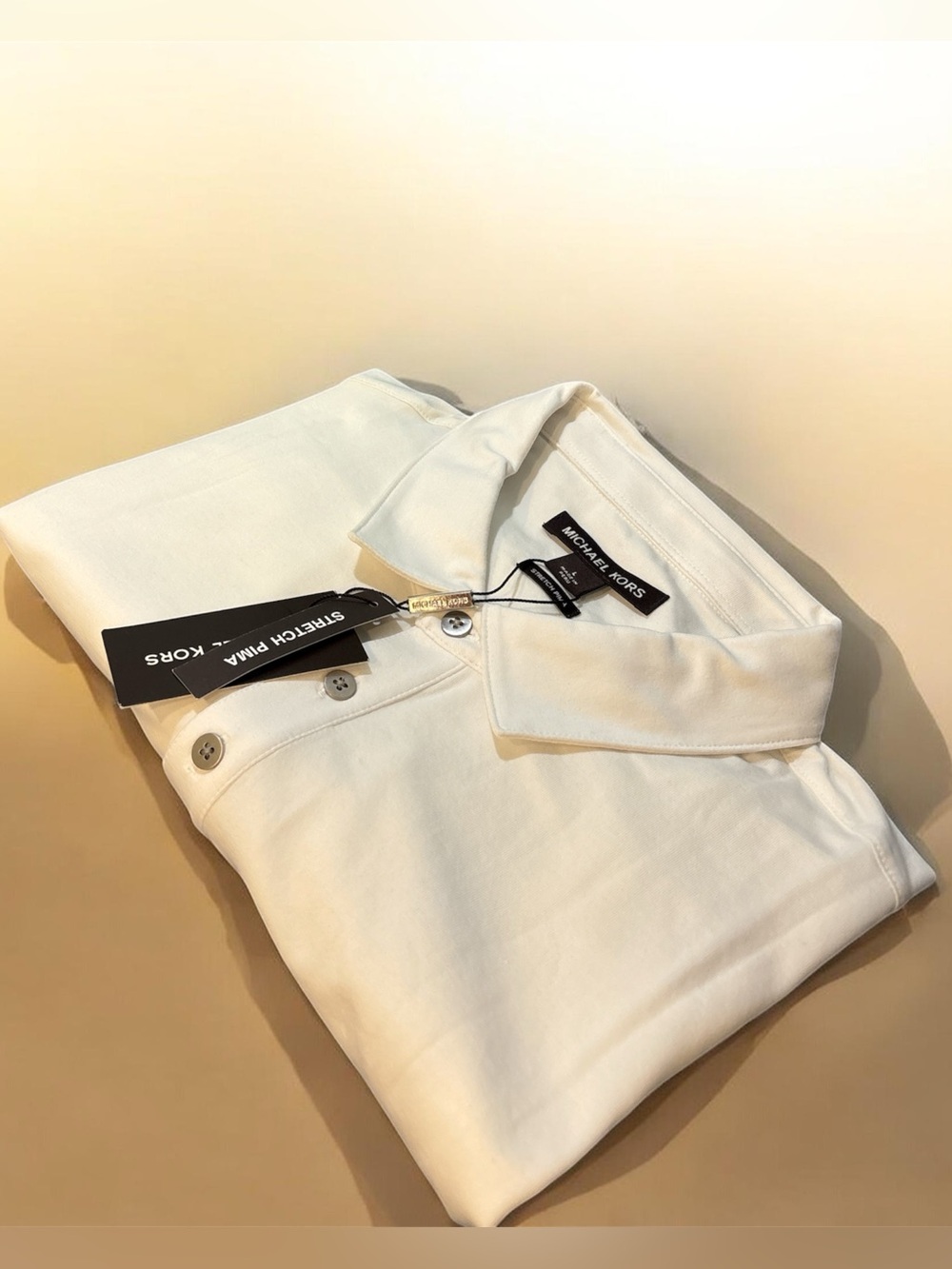 New Michael Kors Pima Cotton Stretch Men's Polo Shirt Size Large